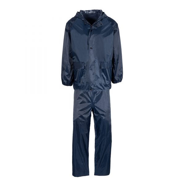 PPE Rain Suite 2Pc Nylon Rubberised Navy Blue