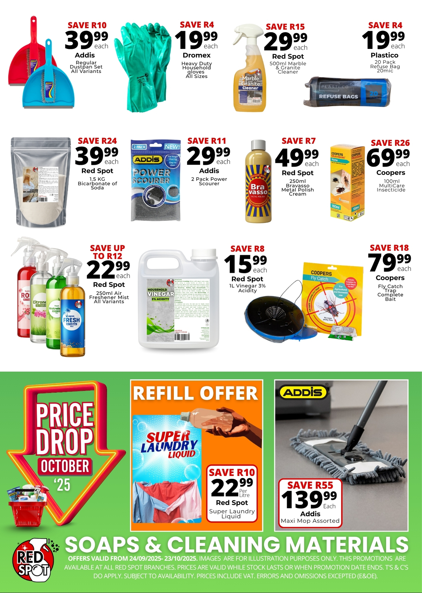 Black Friday Thick Bleach Bubble Bath Mop Air Freshener Brush Cloth Glove Disinfectant Spirits Serviettes Scouring Powder Wim Broom Sponge Drain Cleaner Washing Powder Rinse Pegs Refuse Bags Dustbin Floor Wash Stain Remover Dustpan Set Vinegar Sunlight Dishwash Fabric Softener Stay soft Sugar Soap